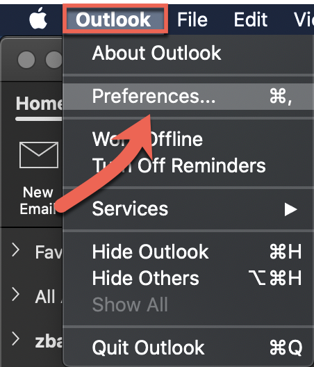 link email to outlook for mac